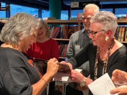From left to right: Aunty Dr Matilda House, Prof Rae Frances (Dean of CASS, ANU), Dr Bill Arthur (CAEPR, ANU), Ms Frances Morphy (CAEPR, ANU)