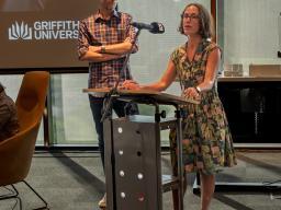 Kirstie Petrou and Matt Withers deliver an opening address for the launch event (credit: Ezreena Yahya)