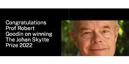 Congratulations Professor Bob Goodin on Winning The Johan Skytte Prize 2022