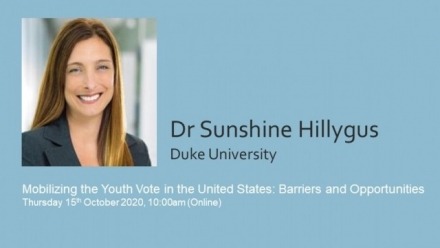 Online: Sunshine Hillygus   - Mobilizing the Youth Vote in the United States: Barriers and Opportunities