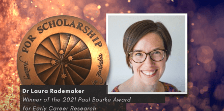 Dr Laura Rademaker Wins the 2021 Paul Bourke Award