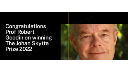 Congratulations Professor Bob Goodin on Winning The Johan Skytte Prize 2022